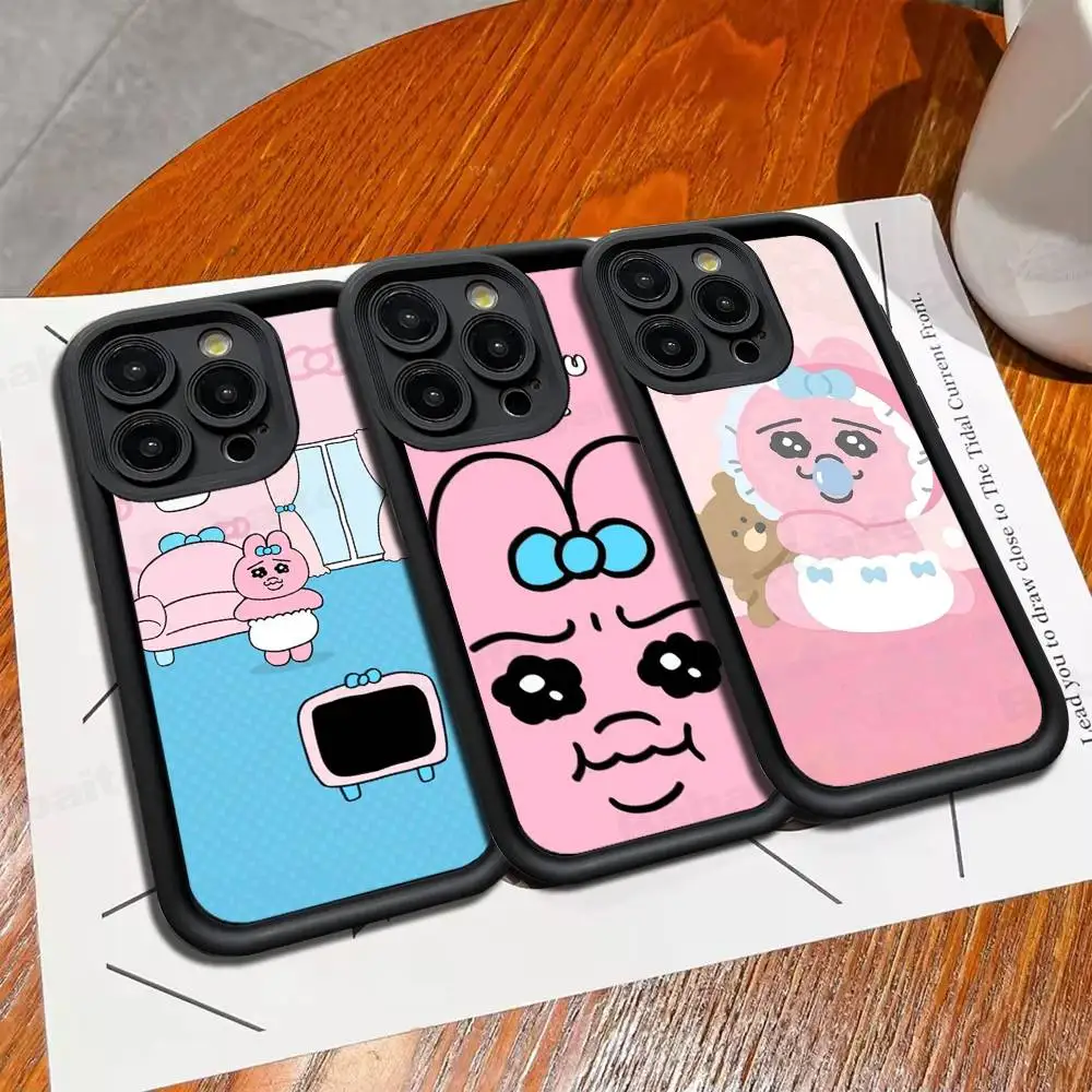 Cute Opanchu U-Usagi Cute Silicone Soft Phone Case For IPhone 17 16 14 13 12 11 15 Pro Max Plus Air Cover