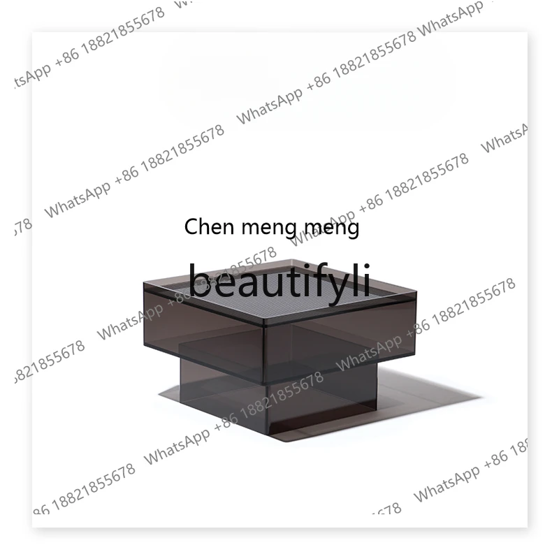 

Modern minimalist/casual retro gray black acrylic coffee table H