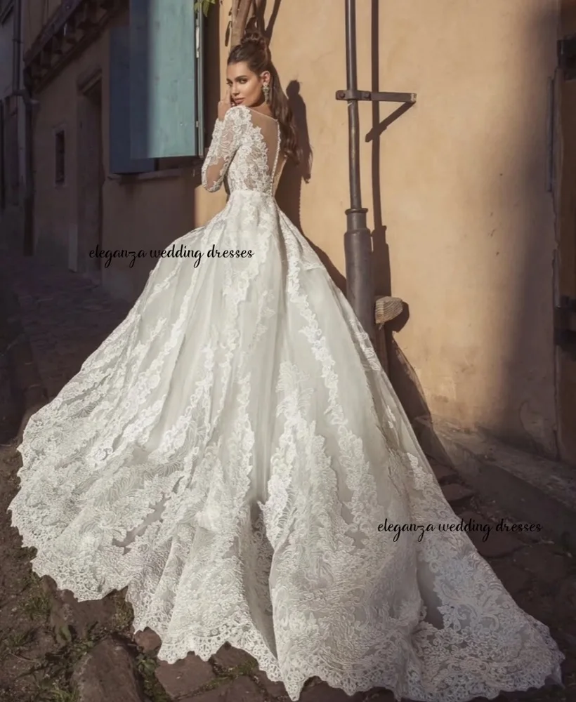 Vestido De Novia De encaje personalizado, vestidos De baile para novia, Vestido minimalista a medida, Vestido De Novia