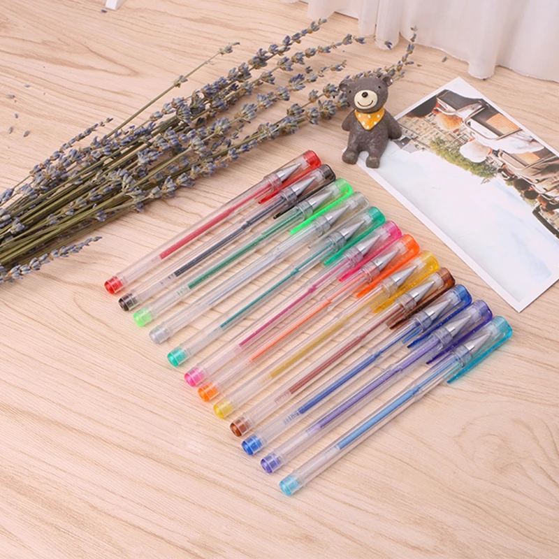 Bolígrafo Gel con Clip neón para fiesta, bolígrafo escritura Color luminoso 0,5mm, 1 ud.