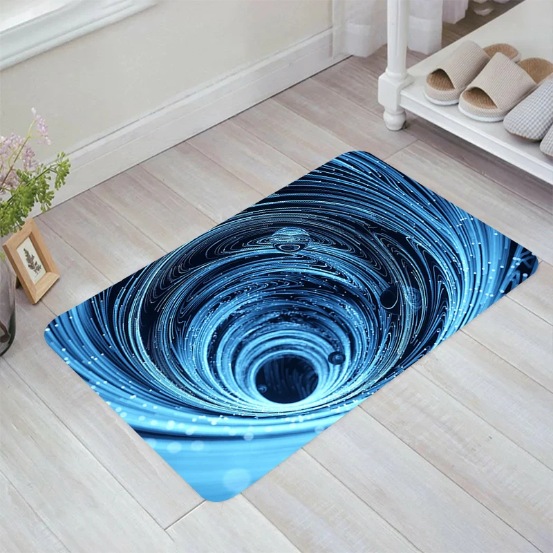 

3D Vortex Illusion Floor Mat Aesthetic Room Decoration Carpets Rugs Balcony Carpet Entrance of House Kitchen Rug Home Foot Door