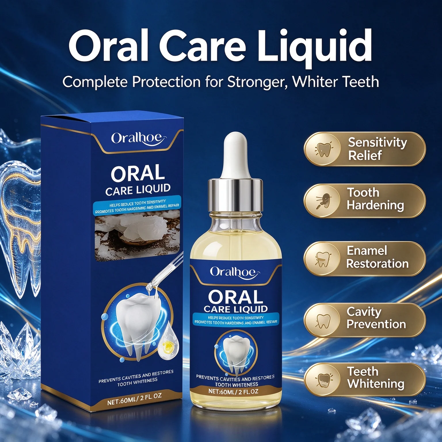 60ML Damaged Gum RepairCare Gel Serum Relieve Sore Gums Allergy Deep Cleaning Teeth Stains Tartar Serum Dental Caries Toothpaste