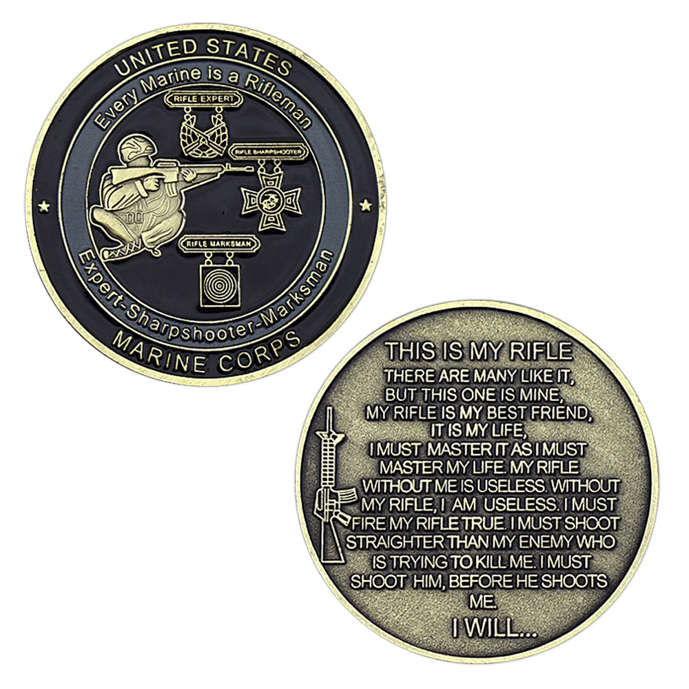 Expert Sharpshooter Marksman Coin Marine Corps Challenge Coin Commemorative Gifts