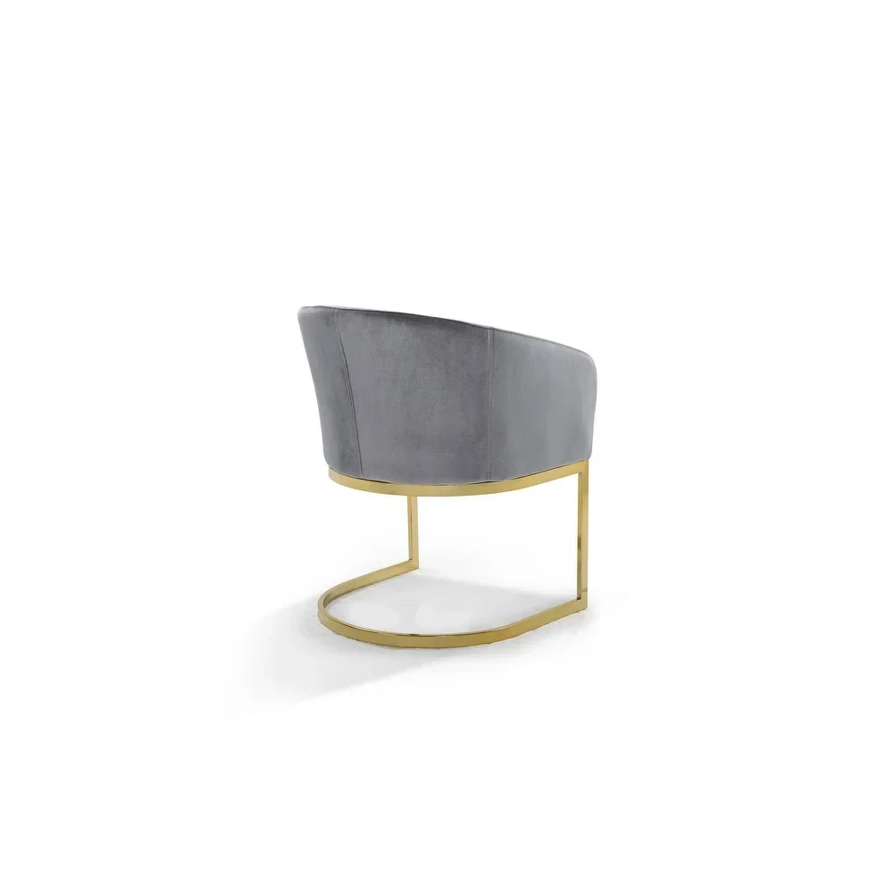 For High Quality Modern Dining Chairs Single Seat Club Chair Shell Design Velvet Upholster Leisure Chair for Dining Room Hotel