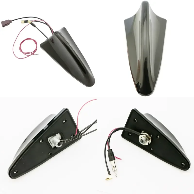 Car Radio Shark Fin FM Antenna Universal Fit for All Vehicle Models Signal Booster Roof Mount Aerial Replacement