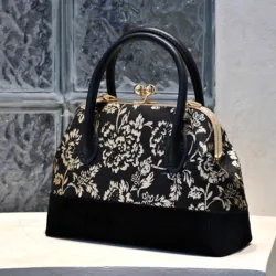 Classic Flowers Top Handle Bags Women's Handbags Purses Vintage Chinese Style Bag Wood Hand Vintage Fashion Bags