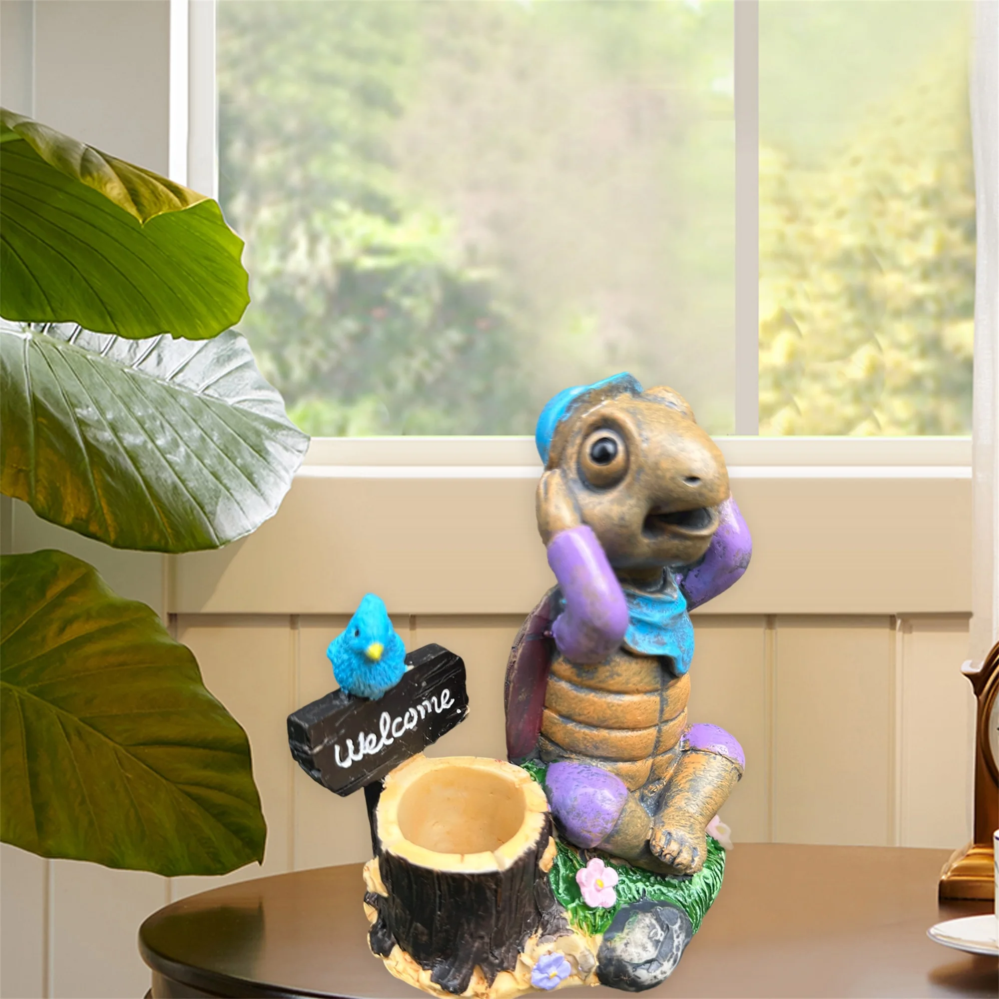 

Adorable Frog Pond Statue Whimsical Animal Figurine Outdoor Resin Sculpture for Garden Patio Lawn Decor