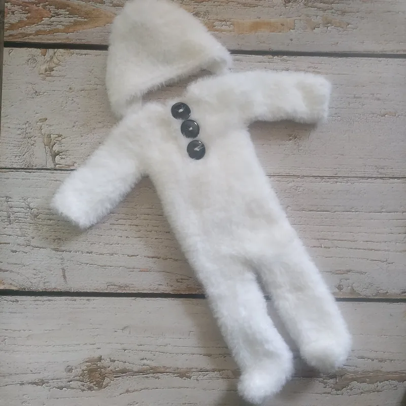 Snowman romper for Christmas photography props,footed outfits with felt  hat