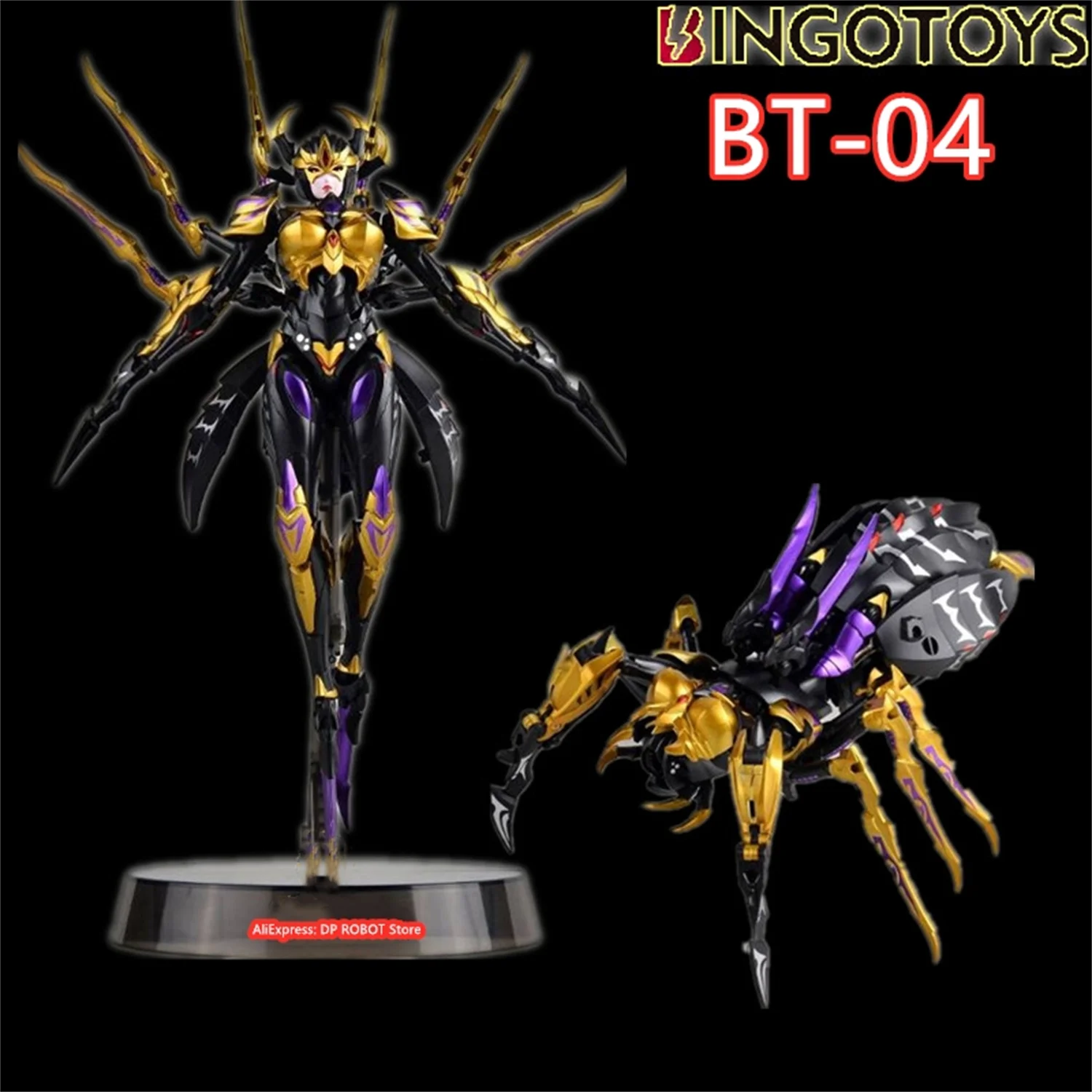 [IN STOCK] Bingotoys BT-04 Spider Girl Blackarachnid Transformation BT04 Movable Joint Deformable Mobile Suit Girl Action Figure