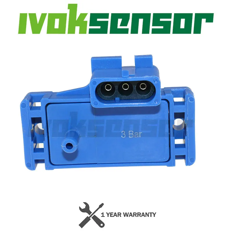 โปรโมชั่นใหม่สำหรับ GM สไตล์3BAR Turbo Boost แผนที่ Sensor สำหรับมอเตอร์ไซค์ Motec Megasquirt พร้อมปลั๊ก12223861 16040749 12219935