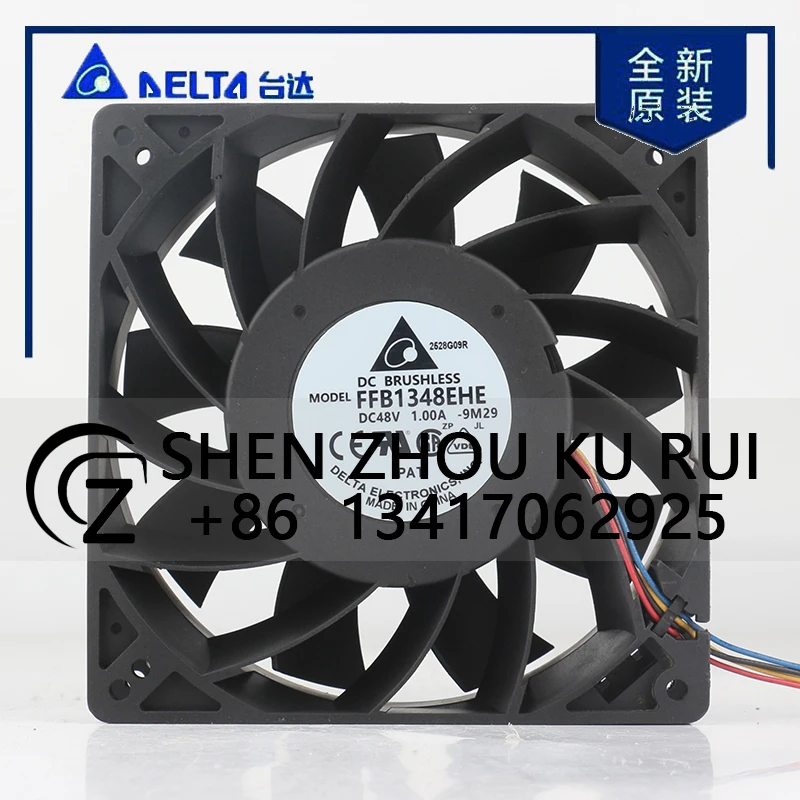 

Delta FFB1348EHE 5V 12V 24V DC48V 1.00A AC EC 12738 127X127X38MM 12.7CM 4-wire Violent PWM converter Large air volume coolingfan