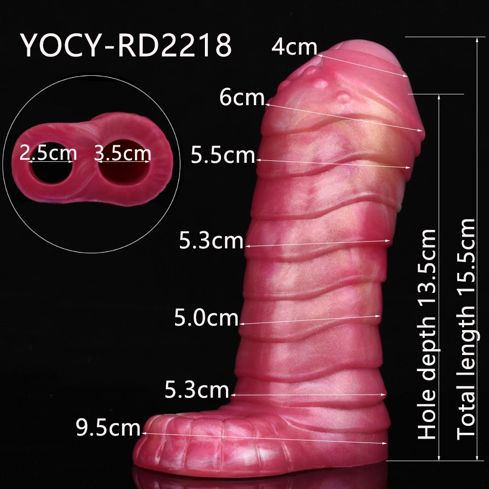 FAAK Silicone Large Size Penis Sleeve Fantasy Monster Sheath Cock Enlargement & Extender Sex Toys For Men Male Masturbator