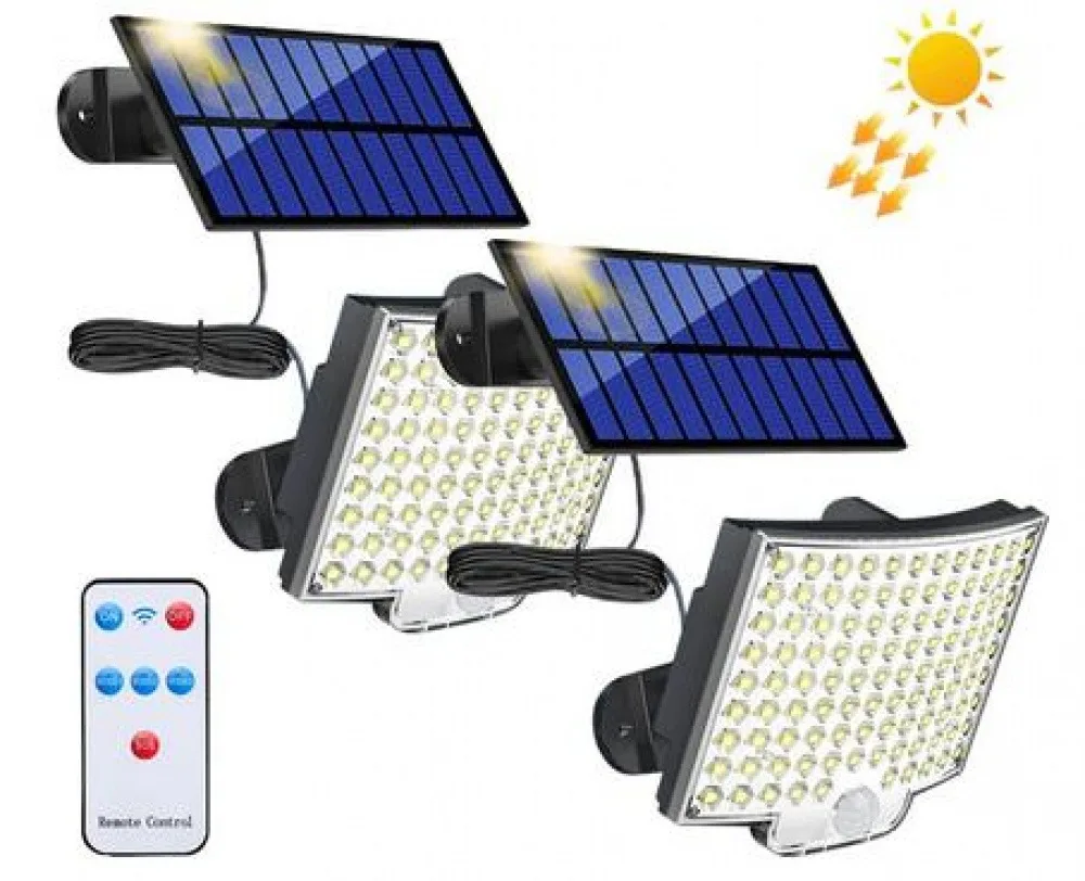 

2Pcs Split Solar Induction Lamp With 3 Modes Of Wide-Angle Sensing Angle Made Of IP65 Suitable For Various Scenarios
