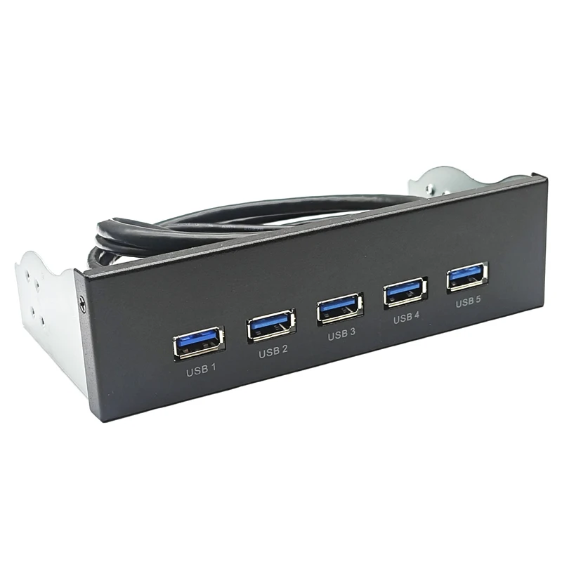 حامل معدني للوحة الأمامية للكمبيوتر الشخصي ، محول توسيع كابل USB Hub ، خليج القيادة ، 5 جيجابايت في الثانية ، 20 دبوس ،