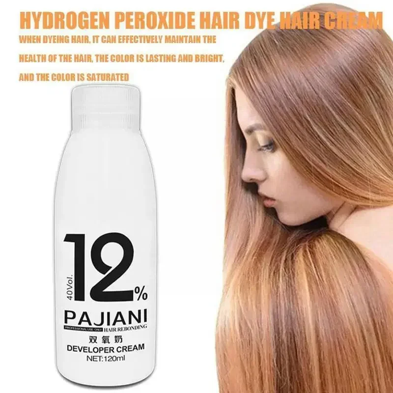 Odorless Developer 40 Oxidant Vol H2o2 Creme 120ml Dioxygen Milk Hair Color Cream Hair Coloring Products Bleaching Powder