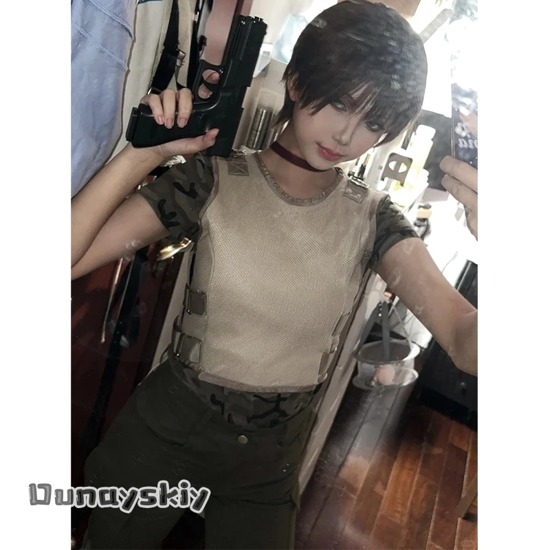 

Костюм для косплея Аманды из игры Biohazard Resident Evil: Ребекка Чемберс, полный комплект с париком, для взрослых женщин, для Хэллоуина и ролевых игр ‌