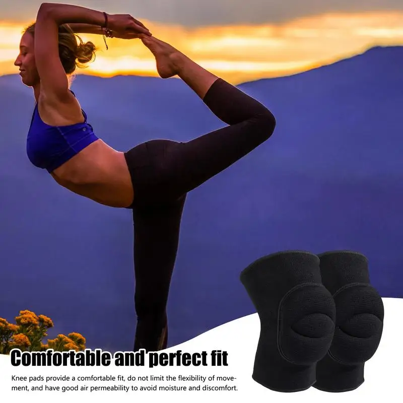 1Pair Sports Knee Pad Adults Kid Dance Knee Protector Elastic Thicken Sponge Knees Brace Support Gym Yoga Workout Training