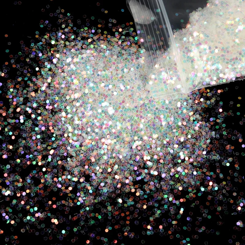 White Iridescent Glitter Irregular Flakes Resin Shaker Fillers Fillings DIY Crafts Nail Art Decorations Shiny Mermaid Sequins