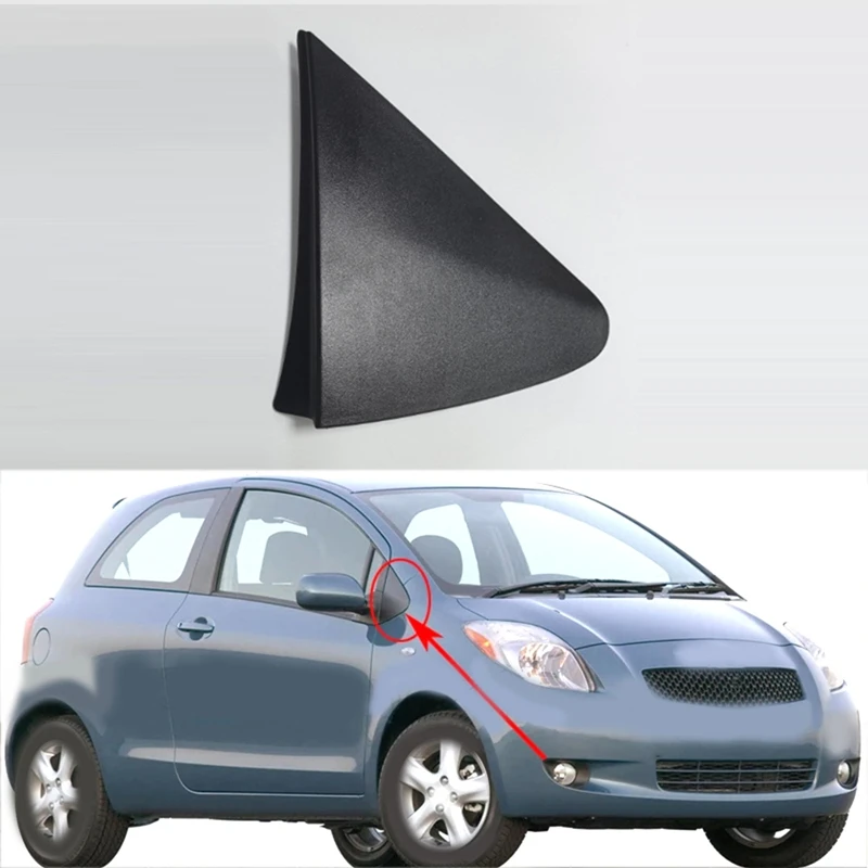 Left+Right Side Rearview Mirror Triangle Corner Cover Trim For Toyota Yaris US 2005-2008 60118-0D100/52030 60117-0D100