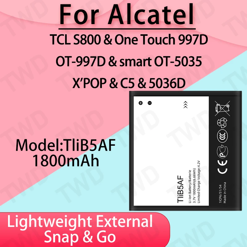 

TliB5AF Large capacity Battery For Alcatel TCL S800/One Touch 997D Batteries New High Quanlity