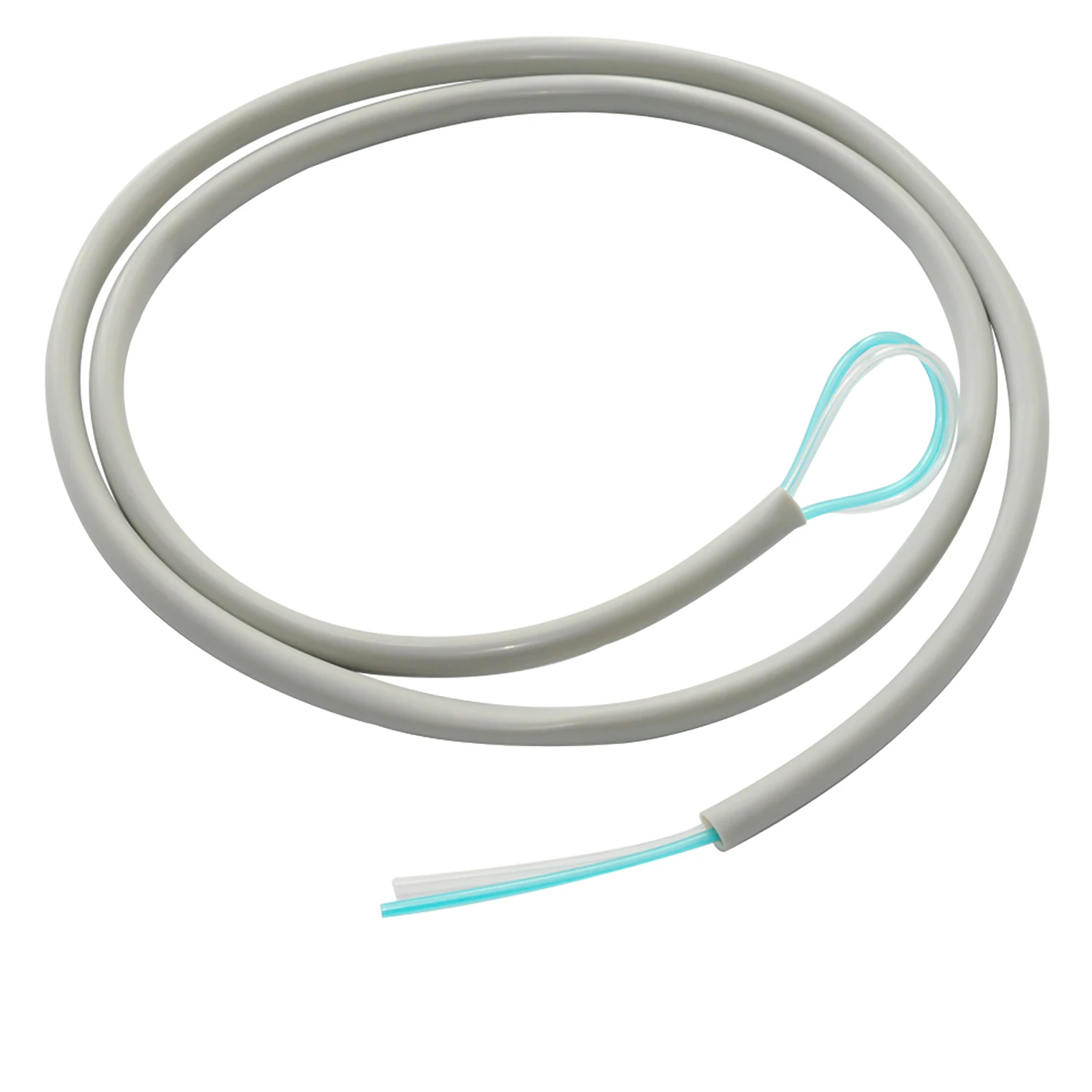 1.5M Dental 3-Way Syringe Tube 175cm Inner/150cm Outer Silicone Hose for Air Water Spray Light Grey