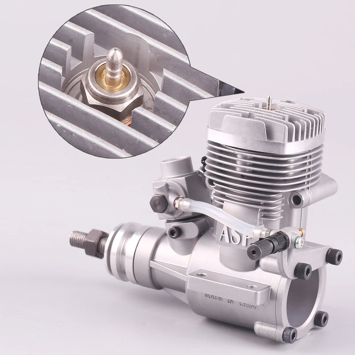 محرك ASP S61A/S61AII ثنائي الأشواط يعمل بالميثانول، يعمل بالزيت، 61 مرحلة، لنماذج الطائرات ذات الأجنحة الثابتة التي يتم التحكم بها عن بعد