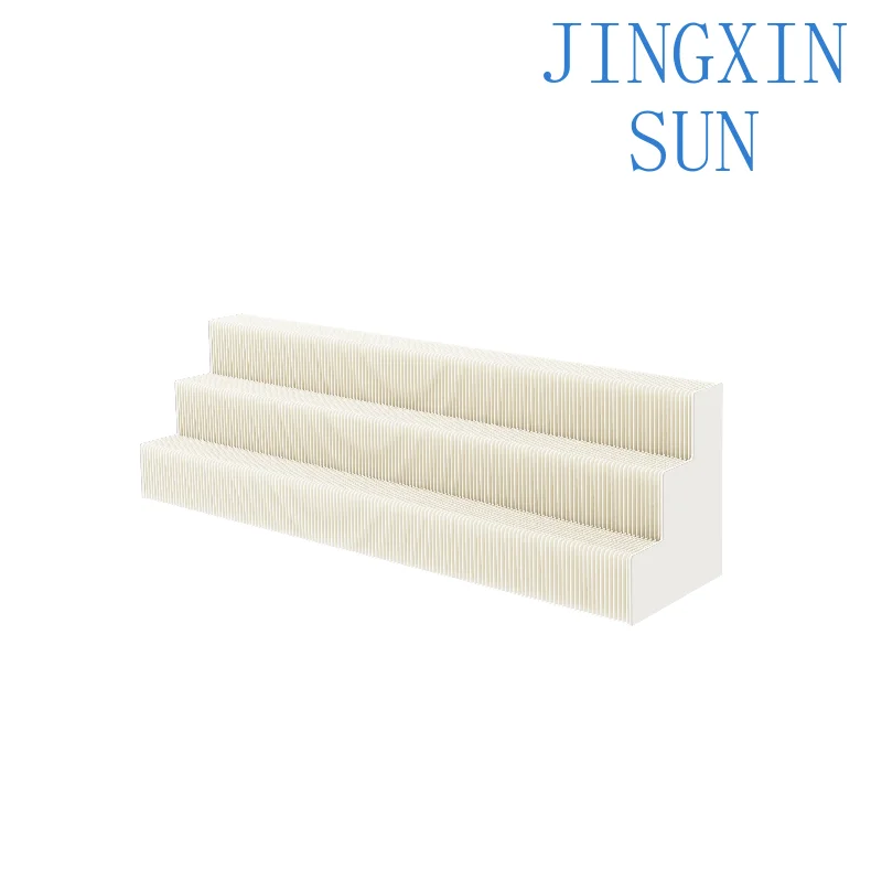 Desktop Display Stand for Cosmetics Multi-layer Strip Foldable Paper Art Show Live Product Display Rack for Retail Store and