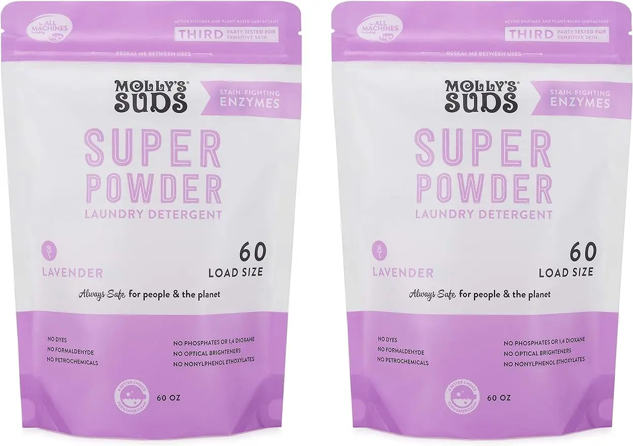 Super Powder Detergent Natural Extra Strength Laundry Soap Stain Fighting Sensitive Skin Earth Derived Ingredients