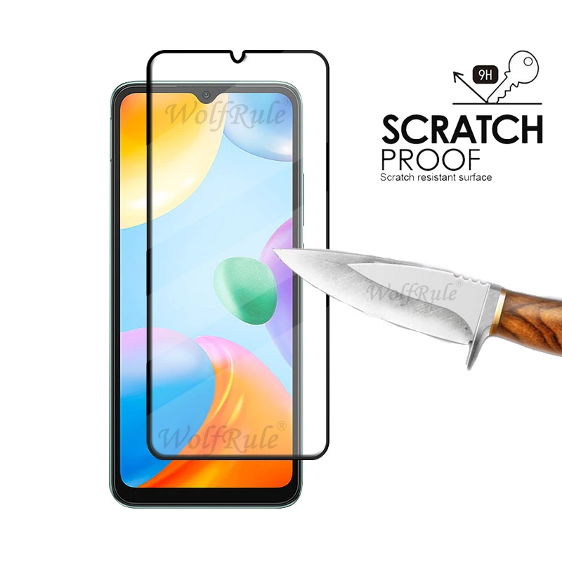 4/3/2/1PCS For Redmi 10C Glass Xiaomi Redmi 10C Tempered Glass Protective Full Cover Glue HD 9H For Screen Protector Redmi 10C