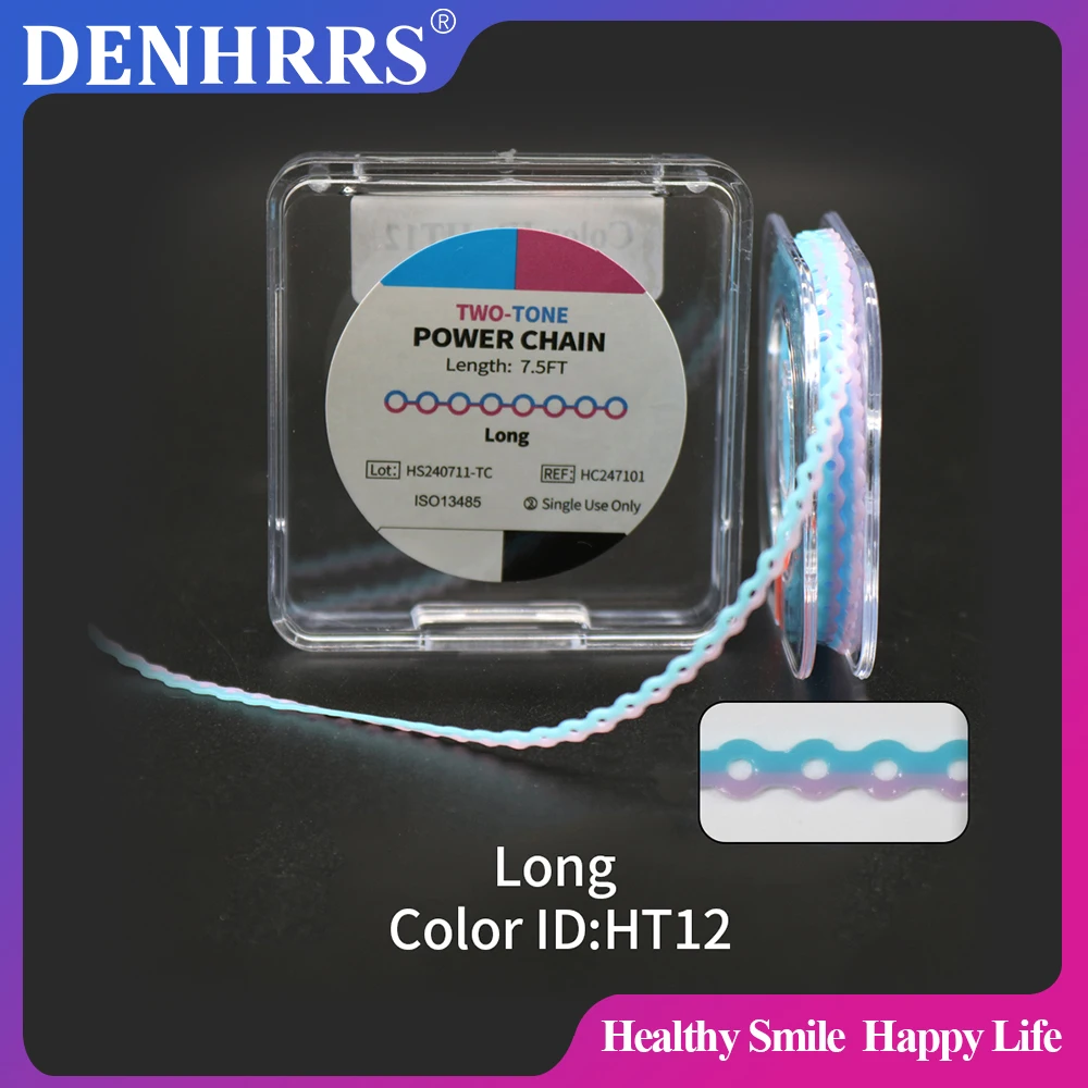 

Orthodontic Dental 7.5feet Two Tone Power Chain Elastic Ultra Chain Continous