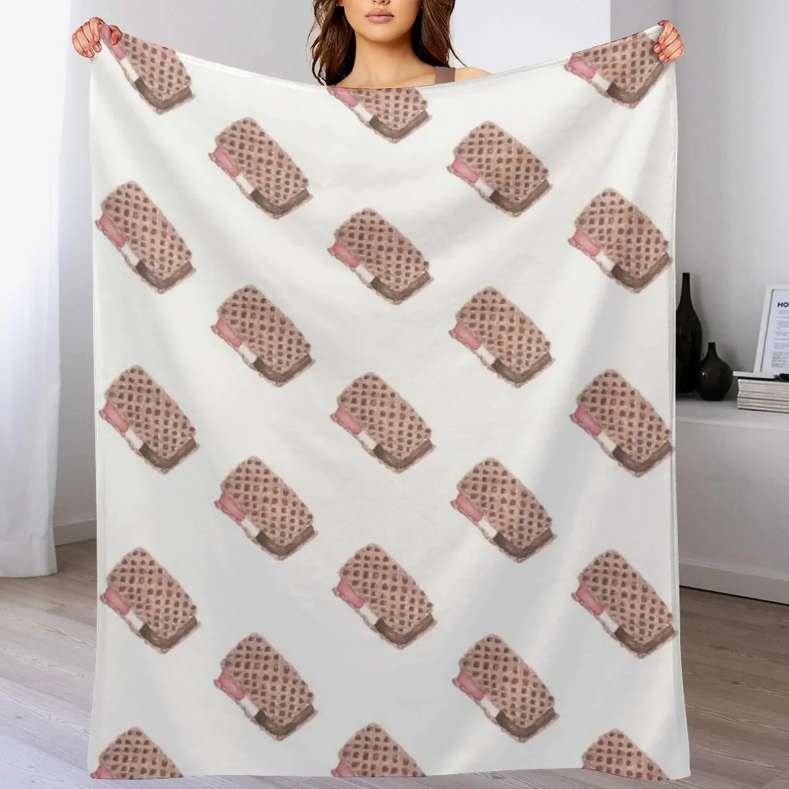 

Ice cream sandwich Throw Blanket Decoratives Loose Large for winter Blankets