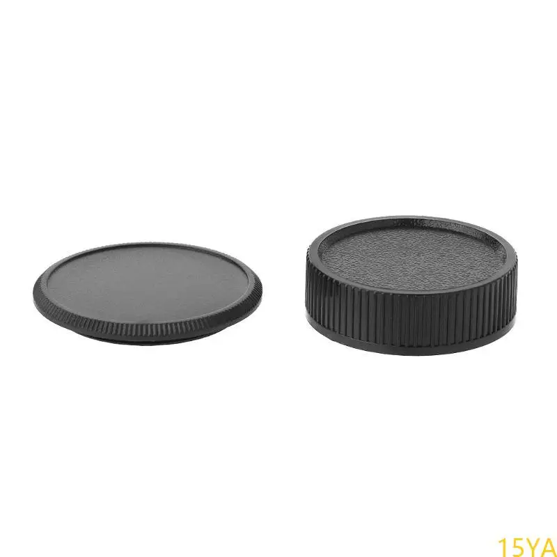 

15YA Rear Lens Body Camera Cover Set Dust Screw Mount for Protection Plastic Black Replacement for 39mm for Leica M39 L39