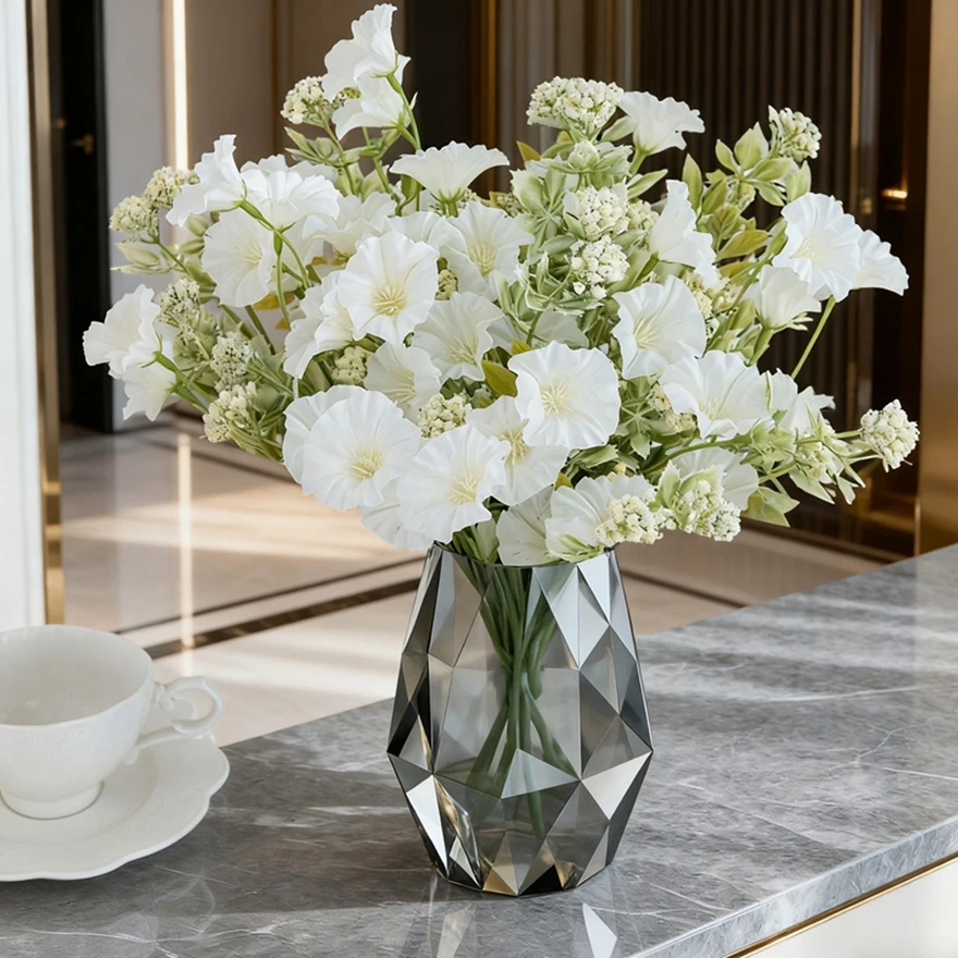 

Silk Artificial Flowers Morning Glory Wedding Home Room Table Decor Wreath Bridal Bouquets Vase Fillers Birthday Diy Craft Gifts