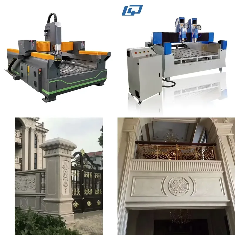 Stone Router CNC Marble Granite Engraving Carving Machine Stepper Motor Water Cooling Spindle 5.5kw Engine Gear High