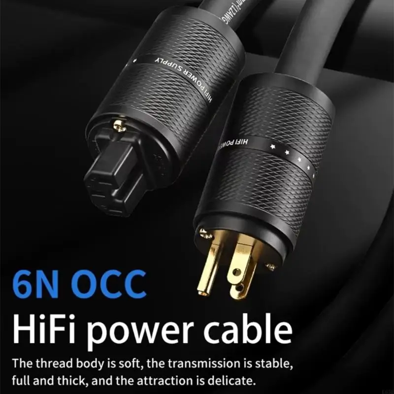 

E65E HiFi Power Cord 100cm/200cm for Auditory Devices Featurin Metal Plated Connector