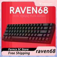 Teamwolf RAVEN68 Gaming Mechanical Keyboard Magnetic Switch Wired Keyboard 8K Quick Trigger Keyboard Valorant Gamer Pc Accessory