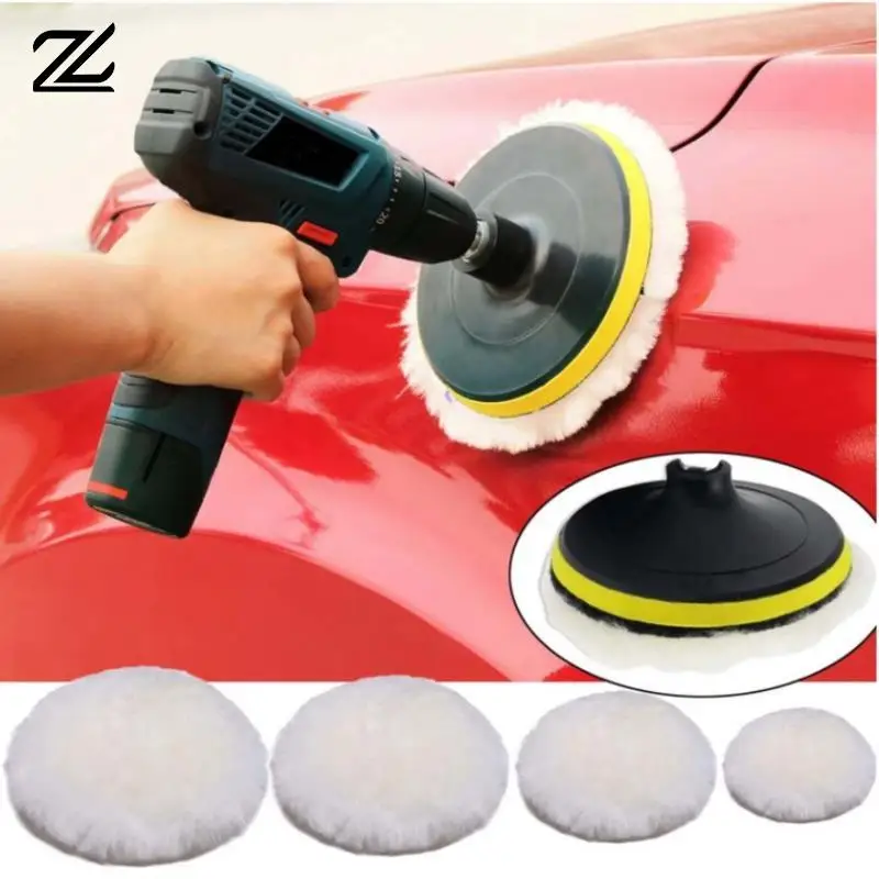 

5Pcs 3/4/5/6/7 inch Polishing Kit Polishing Pad Car Waxing Sponge Disk Wool Wheel Auto Paint Care Polisher Pads Car Gadget