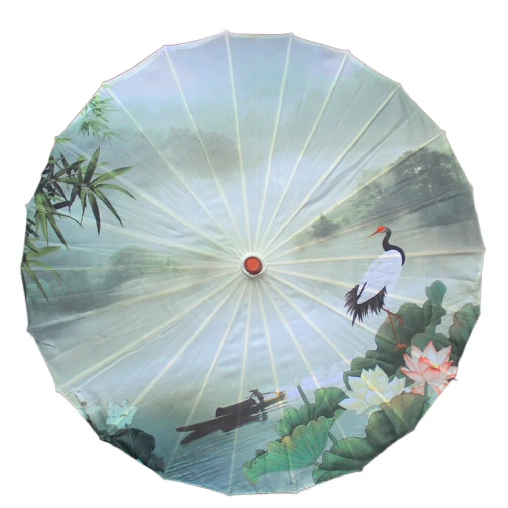 

Handmade Silk Cloth Women Umbrella Waterproof Rain Proof Chinese Oil Paper Umbrella Decorative Costume Parasol Photograph Prop
