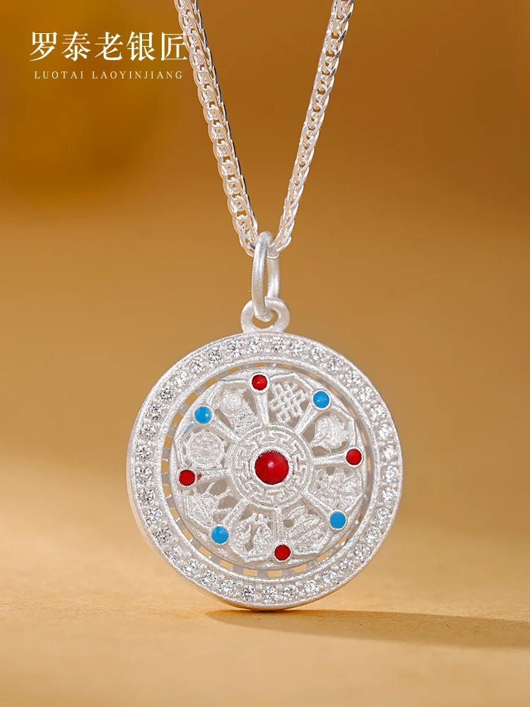 rotai-old-silversmith-colgante-de-brujula-de-plata-pura-999-para-mujer-collar-con-cadena-de-huitra-de-los-tesoros-accesorio