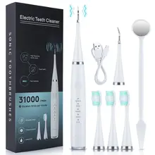 Sonic Dentes Dental Whitening Kit, Ferramentas removedor de tártaro, Oral Care, Cálculo e remoção de manchas, 3 em 1 Toothbrush