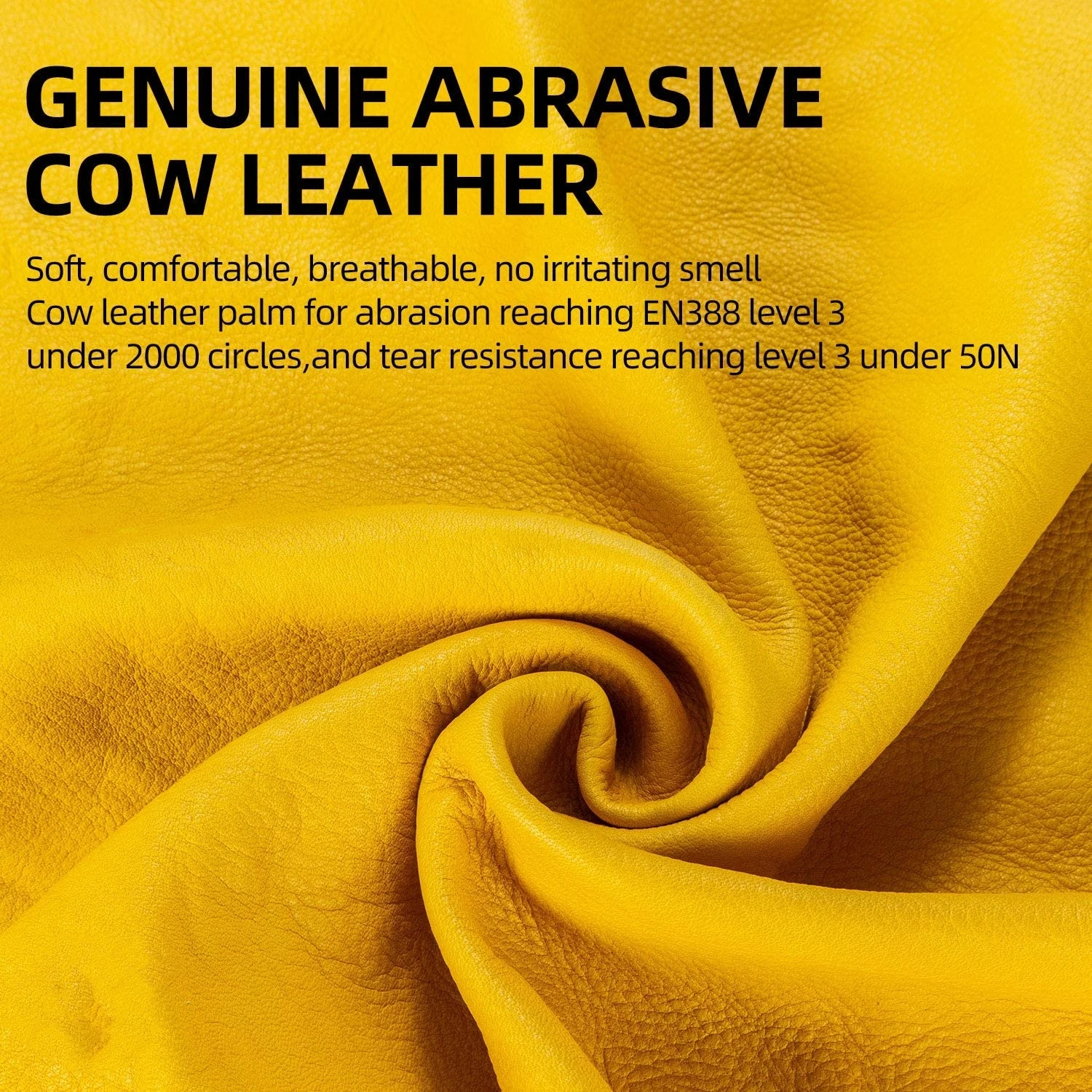 1/3Pairs Work Gloves, Cowhide Gardening Gloves for Wood Cutting//Truck Driving/Garden/Yard Working for Men And Women