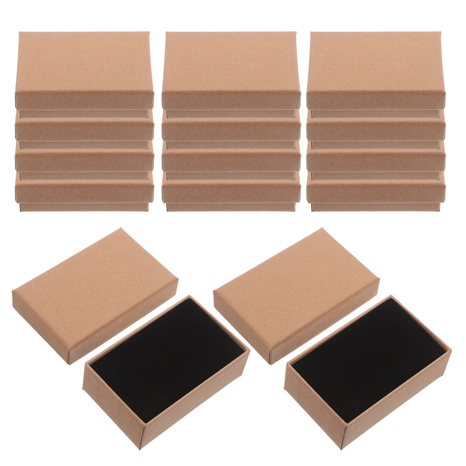 

Набор из 24 многофункциональных прямоугольных подарочных коробок для ювелирных изделий: для серег, колец, ожерелий, браслетов (оптом)