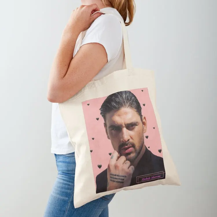 

michele morrone Tote Bag bags luxury women canvas tote bags Cloth bag shopping trolley bag