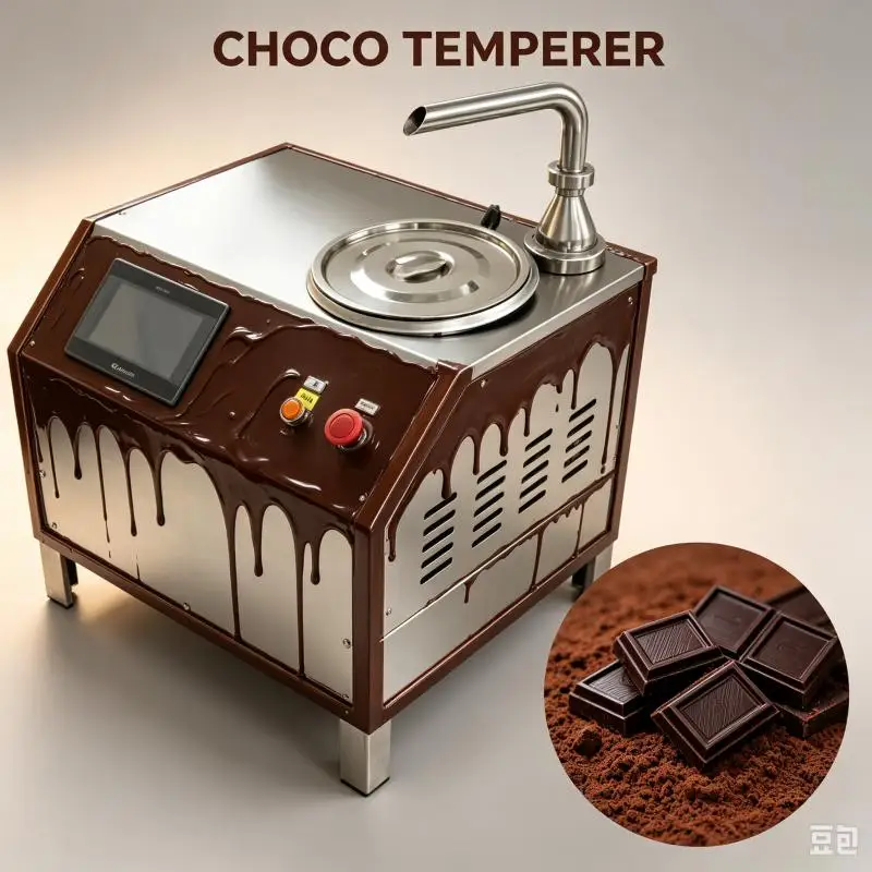 Automatic Commercial Chocolate Tempering Machine Heating Cooling Melting System for Candy Chocolate Processing