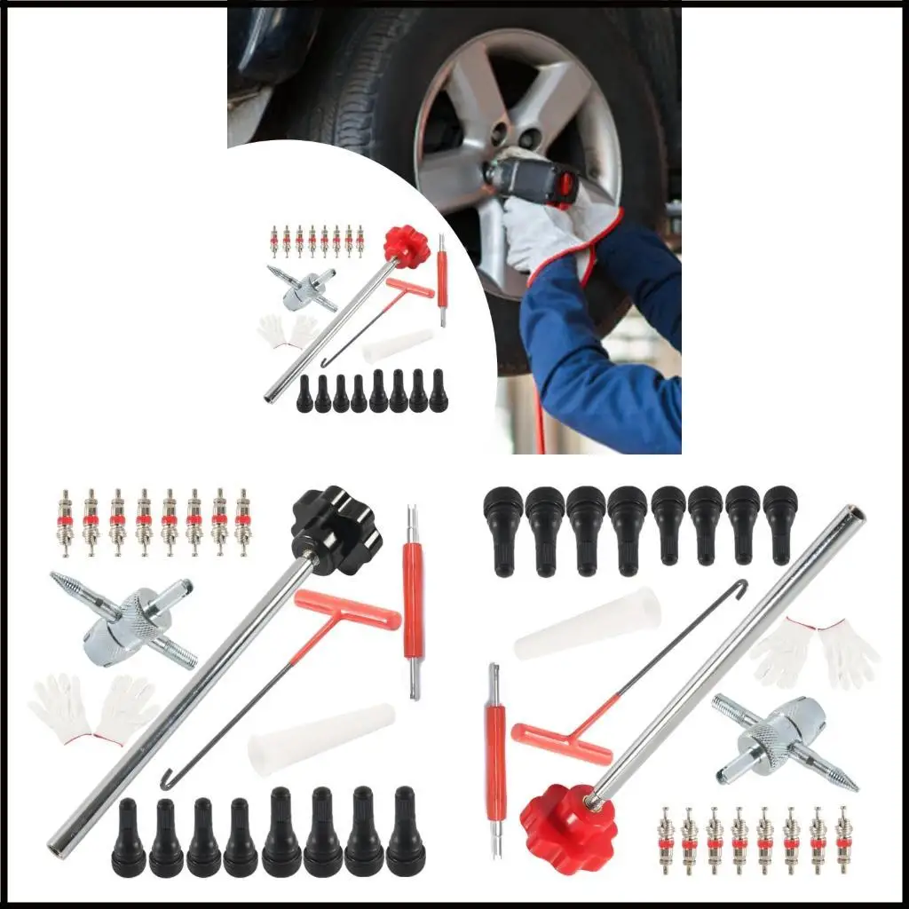 

Комплексный комплект ремонта шин 22 % с эргономическими клапанами клапанов набор инструментов для снятия ядер для удобного и