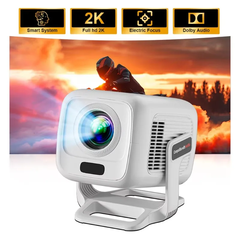 Portable Projector Android 13 Auto Focus Certified Mini Projector 4k hd 1080p Smart Short Throw Projector
