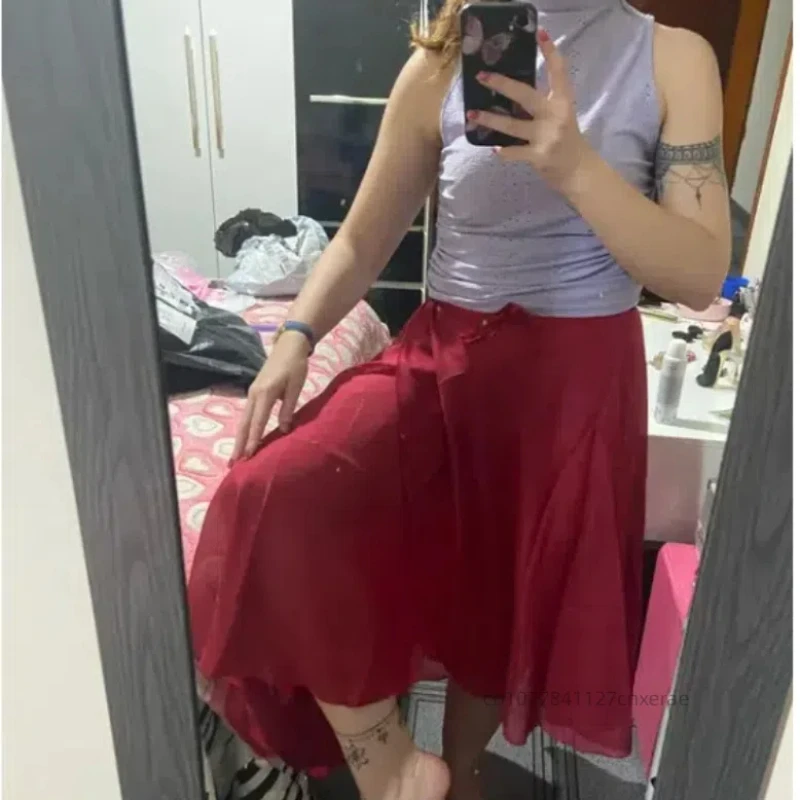 Ballet Skirt, Women's Adult Dance Practice Lace Up Chiffon Long Skirt, Women's Ballet Gymnastics Group Performance Costumes