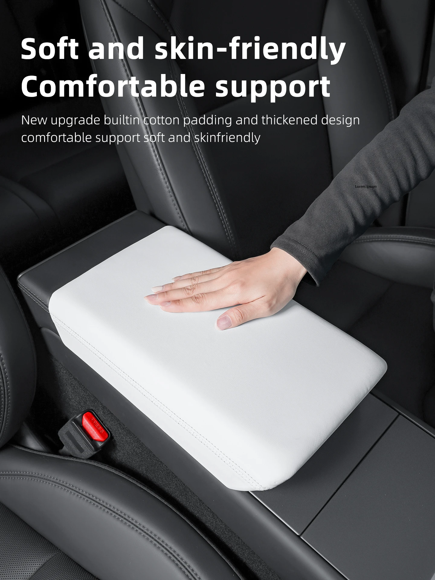 Für Tesla Model YL 6-Sitzer Armlehnenbox-Schutzabdeckung Mittelkonsole Kratzschutz 2026 Auto-Innenausstattung Zubehör – Detail 5