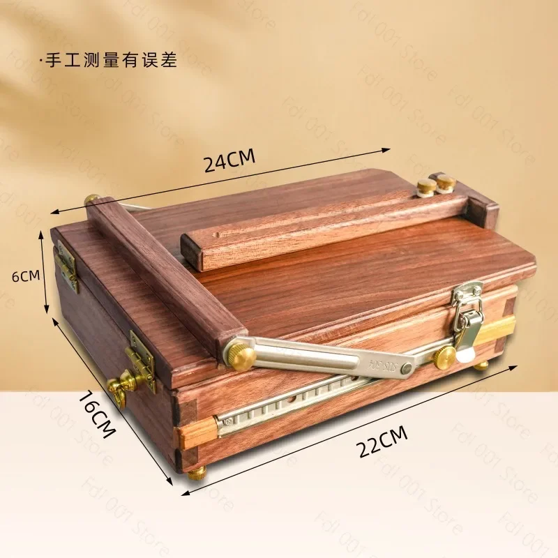 Small Single‑Layer Wooden Pen Organizer Art Tool Storage Box for Watercolor Drawing Paint Brush Supplies