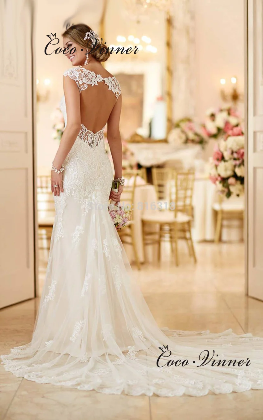 

Customized Sexy Backless Europe Mermaid Wedding Dress For Women 2025 Sleeveless Sweetheart Long Tail Boho Bride Dresses W0001